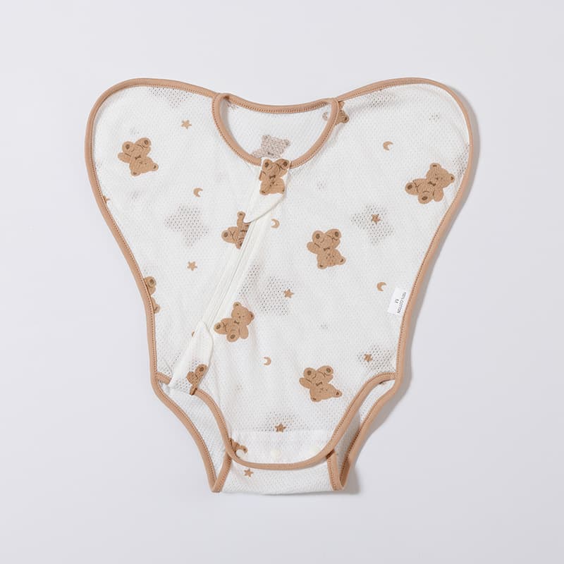 Newborn Anti-Startle Mesh Swaddle Sleep Sack, Spring/Autumn Lightweight, Arms-Up Style, Baby Leg Wrap, All-Season