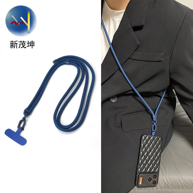 Mobile phone lanyard ins cross-body carryable rope buckle adjustable long hanging neck anti-lost with gasket mobile phone rope mobile phone chain
