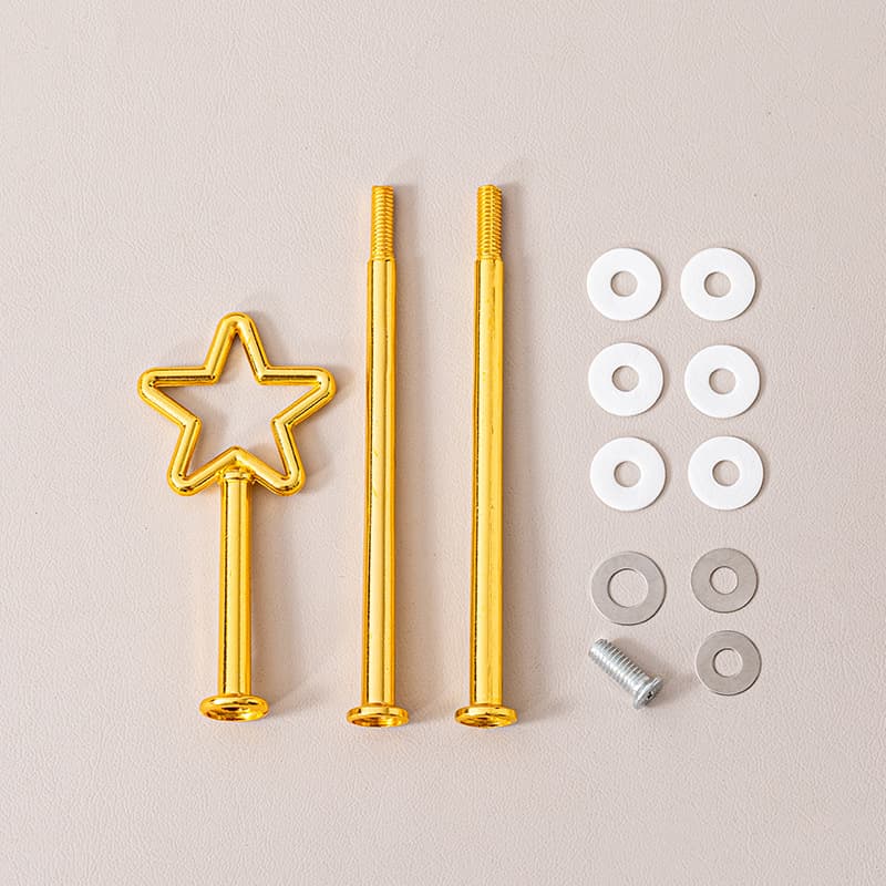 Multi-layer Christmas star alloy plate rack cake dessert plate rack dessert living room candy rack ceramic glass fruit plate fruit