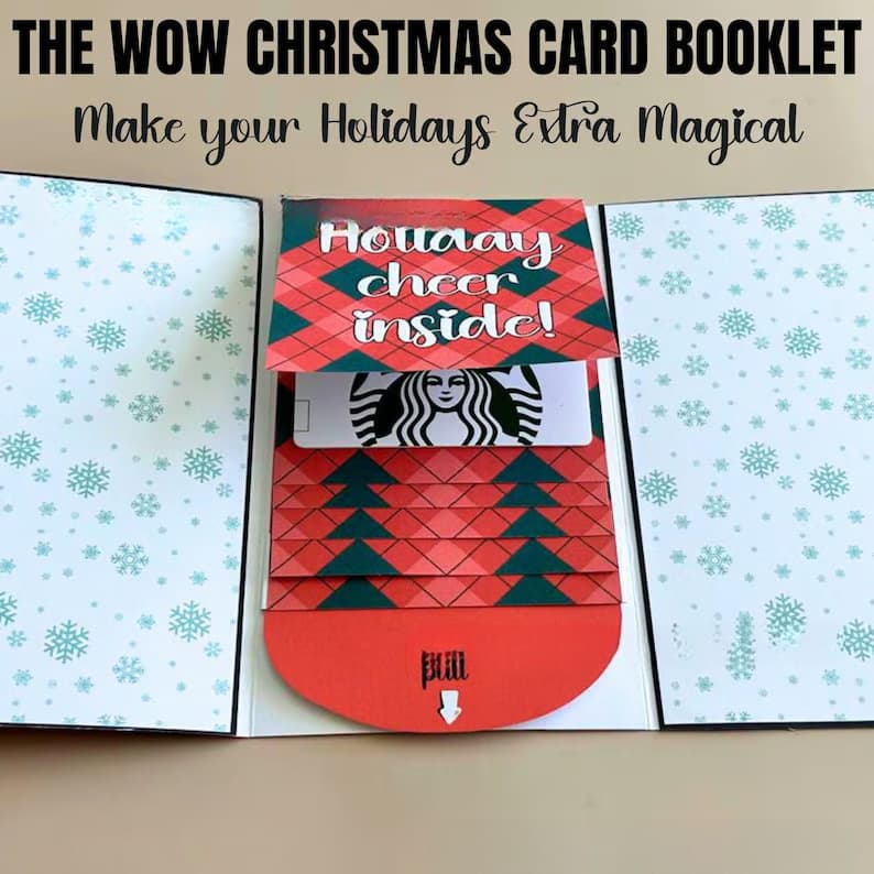 Cross-border New Product Christmas Gift Card Holder Book Holiday Surprise