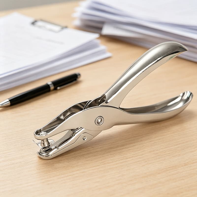 Cross-border metal punch hand-held round single-hole punch pliers loose-leaf manual punch artifact spell bean punch