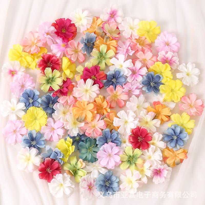 Realistic Plum Blossom Head Artificial Flowers Diy Handicraft Decorative Supplies Wedding Scene Processing