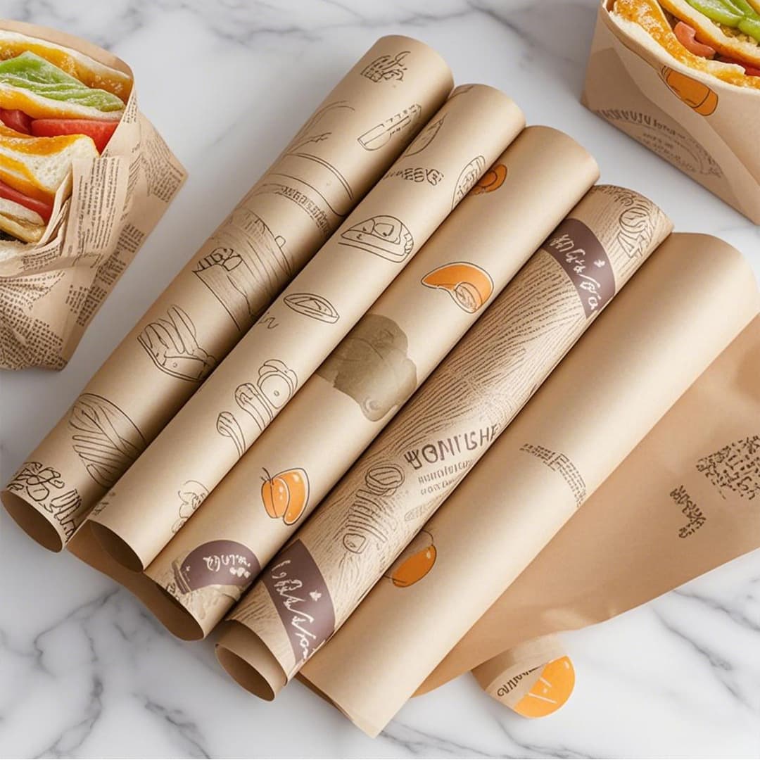 Oil paper pad printing customization for cross-border trade, oil-proof burger and sandwich takeaway packaging, food-grade oil paper.
