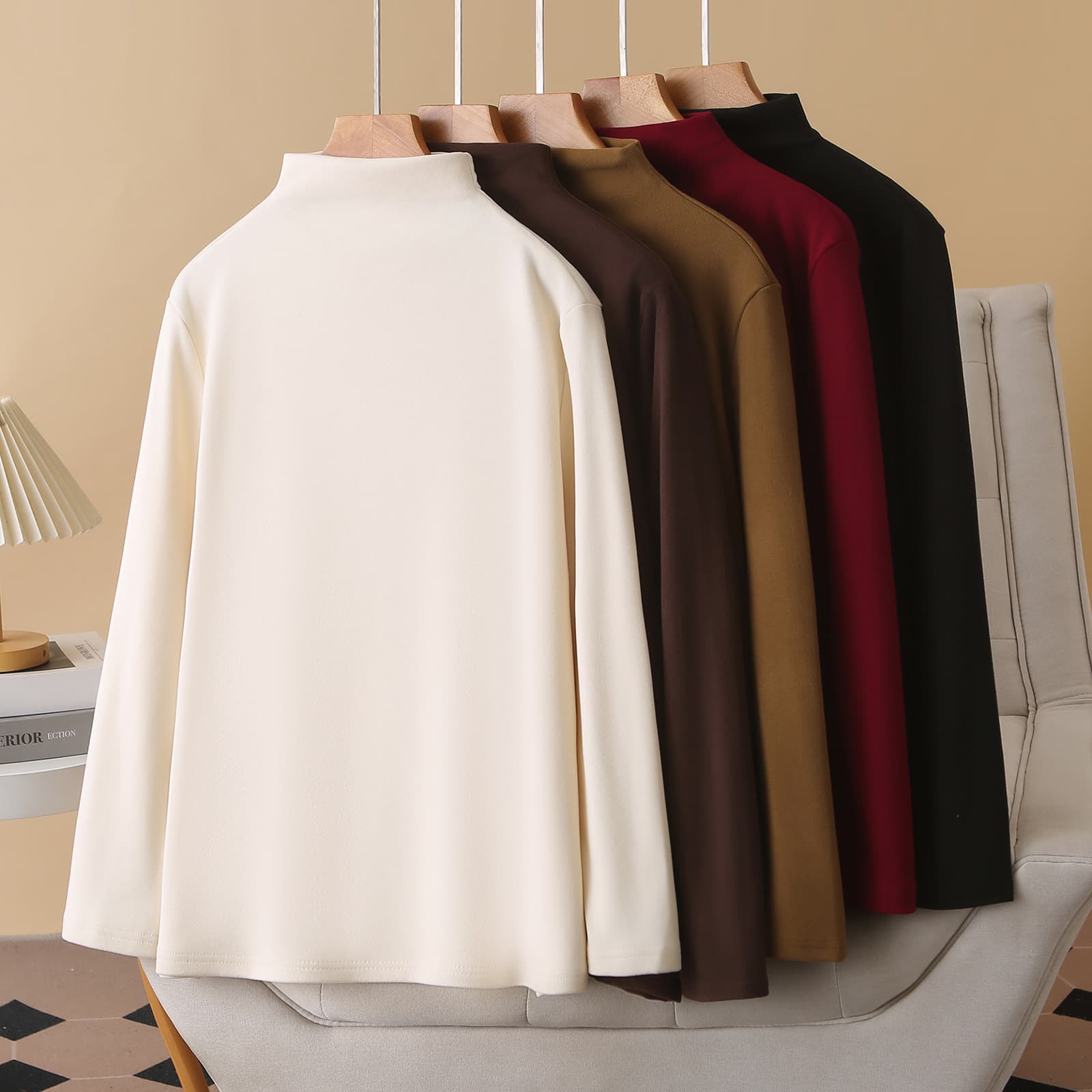 F52 Plus Size Women's Clothing Autumn/Winter New Slim Fit Pullover Velvet Base Layer Versatile Long Sleeve T-shirt 050