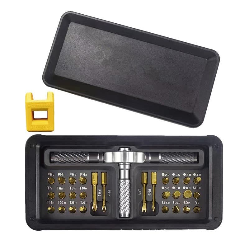 Cross-Border Hot-Selling Ratchet Screwdriver Set 30-in-1 Multi-Function Multi-Angle Tool, S2 Steel High Hardness Wrench Driver