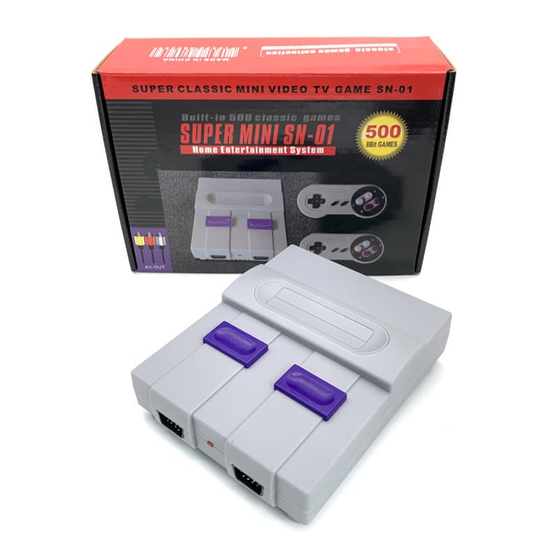 New HD SUPER MINI Game Console SNES with 16-bit Game Console Built-in 821 SFC Games