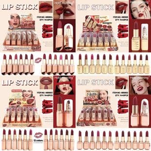 Cross-border New Hold Morning Electroplated Tube Matte Velvet Lipstick Moisturizing Lipstick Non-stick Cup Makeup