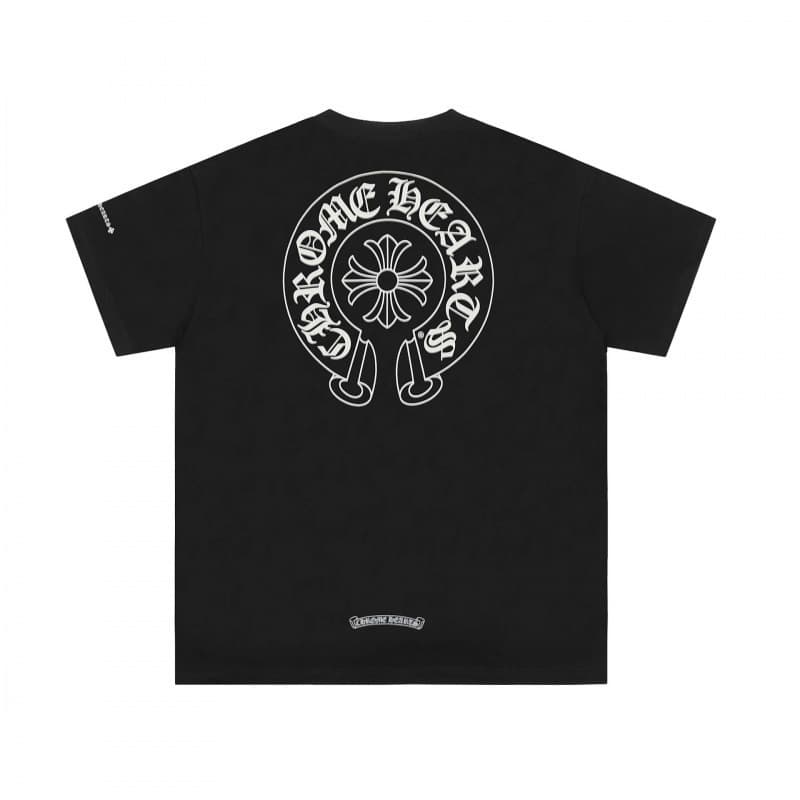 Chrome Heart26 New Chrome Heart Summer Trendy Brand Cross-Border European and American Street Style Short-Sleeve for Men and Women Couples