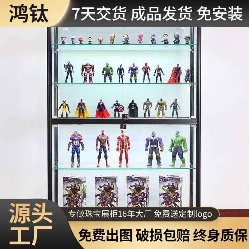 Hand-made cabinet Lego display cabinet with light glass cabinet home model cosmetics shelf toy display cabinet wine cabinet