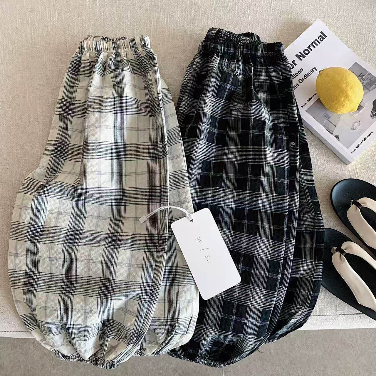 Kids Mosquito-Repellent Pants Boys 2026 Summer New Style Toddler Plaid Bloomers Baby Loose Casual Long Pants Girls Thin