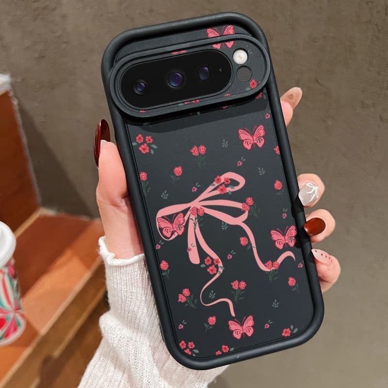 Floral Butterfly Google Pixel 8 Google Pixel 8A Phone Case Personalized 9 Pro Shockproof Soft Cover 7