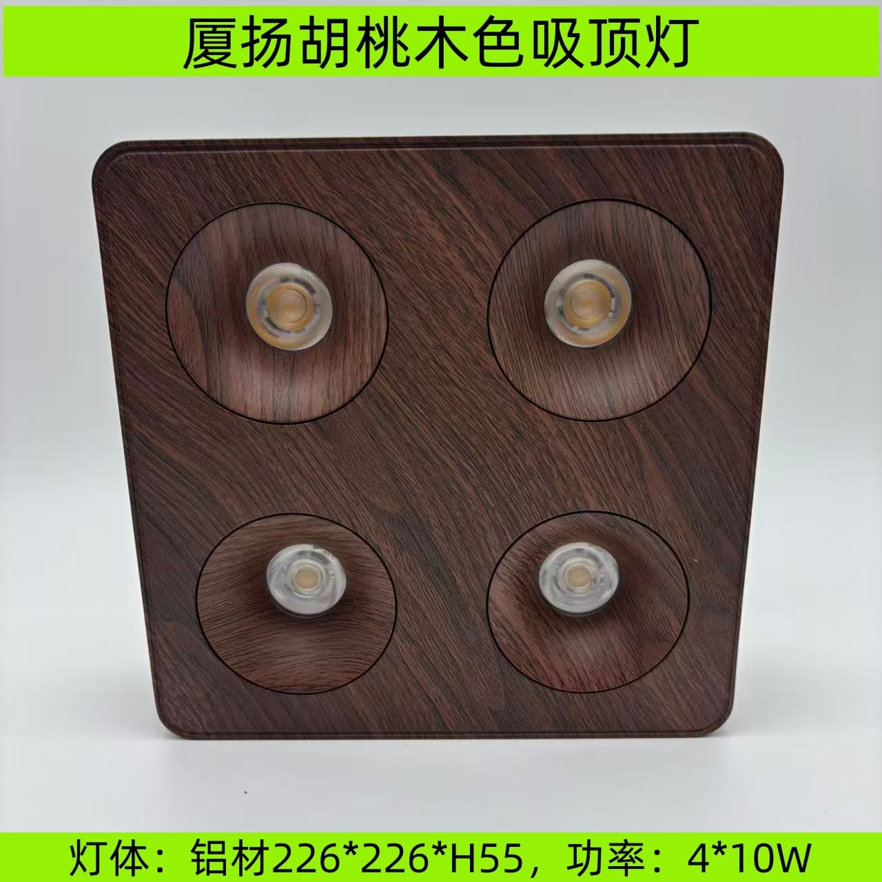 Walnut Full Spectrum Ceiling Light, High-Brightness Aluminum LED Ceiling Light, Walnut Ceiling Light