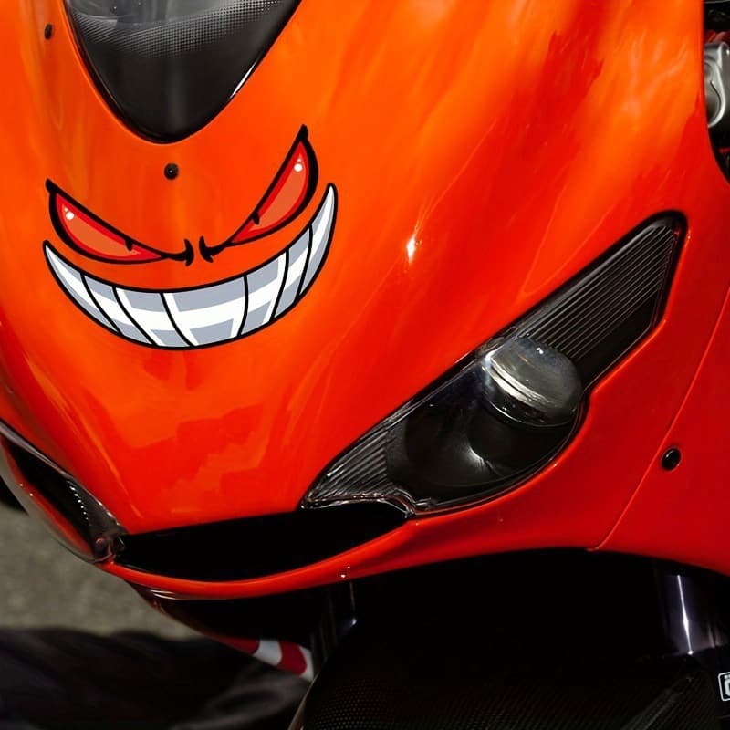 Devil eyes car stickers personalized expression stickers electric motorcycle motorcycle head reflective stickers waterproof decorative stickers