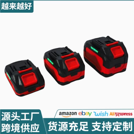 15-Cell Makita Lithium Battery Power Tool Battery Dual-Side Light Soft Rubber Handle Screwdriver Wrench Hand Drill Lithium Battery