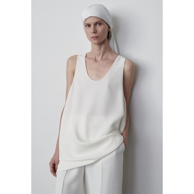 T~ROW 2026 Summer U-neck Vest Women's Commuting Minimalist Ceiling Loose Temperament Slim Acetate Top Women
