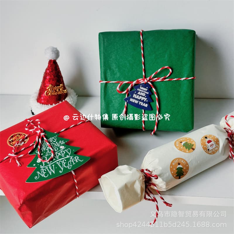 Instagram Style Christmas Red Wrapping Paper, Gift Paper with Ambiance, Large Size Tissue Paper Set for New Year Gifts