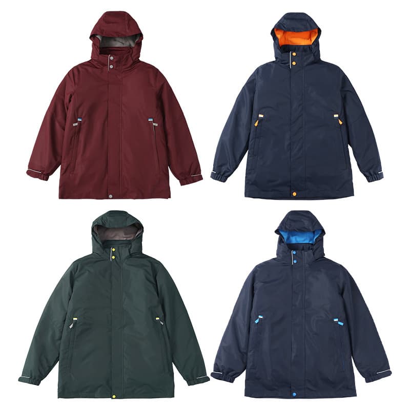 Primary school uniform cotton-padded jacket, children's windproof jacket, three-in-one autumn and winter warm cotton-padded coat set, detachable cotton-padded coat.