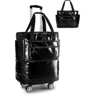 Foldable Rolling Travel Bag for Women, Large Capacity Expandable Waterproof Lightweight Hand Luggage Bag, Men's Multifunctional Gym Bag