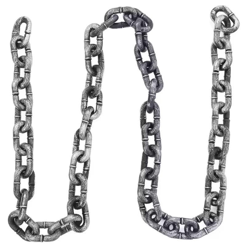 2026 New Halloween Plastic Chain Prop Decoration Prison Prop Plastic Iron Chain for Cross-Border Drop Shipping