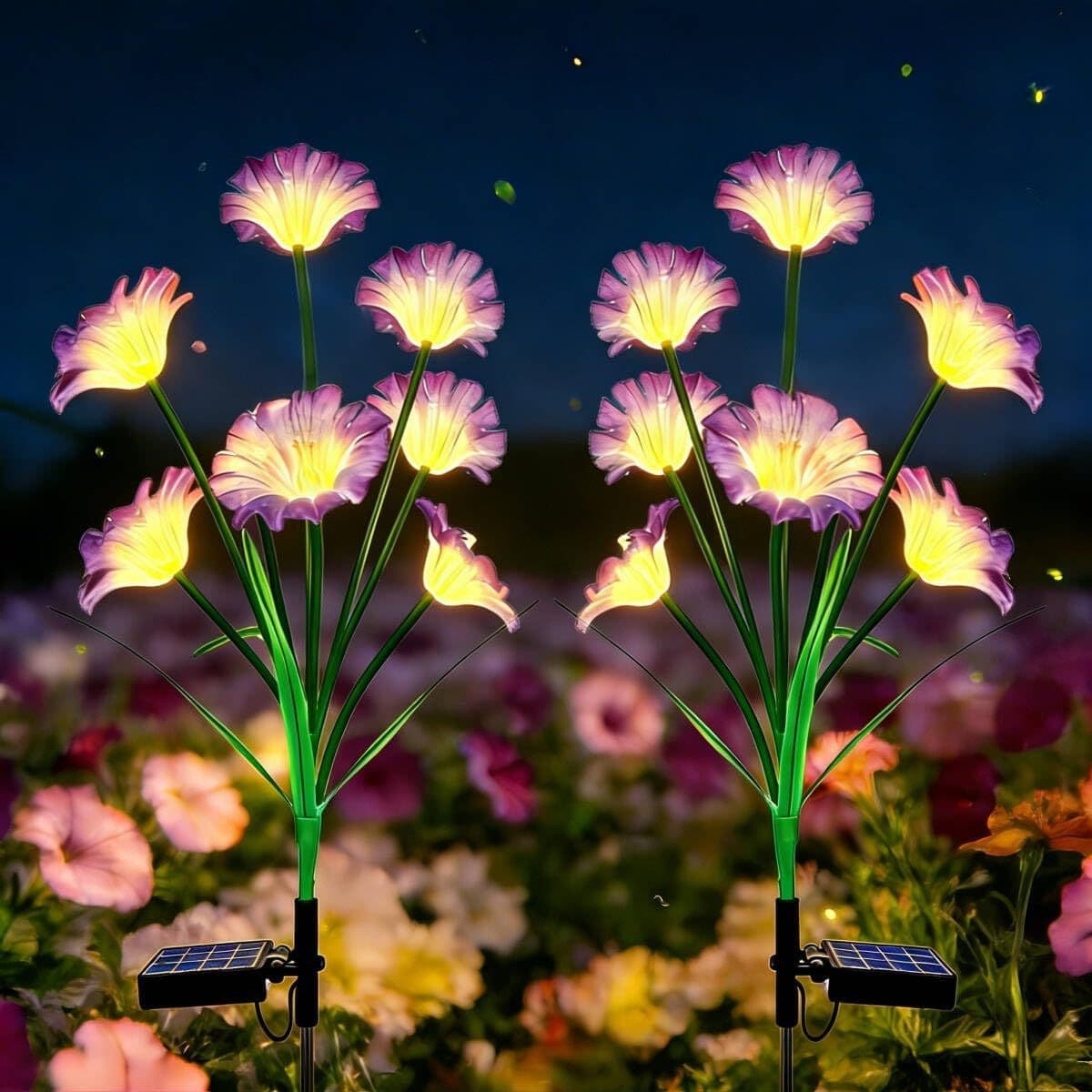 Cross-border new solar morning glory lights, landscape lights, garden decorative lights, ambient lights, courtyard aisle lights