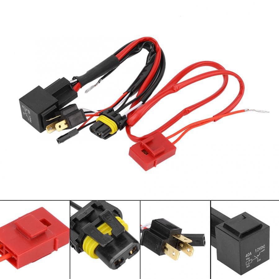 Factory wholesale automotive and motorcycle headlight wiring harness H4 HID xenon light retractable wiring, HID harness