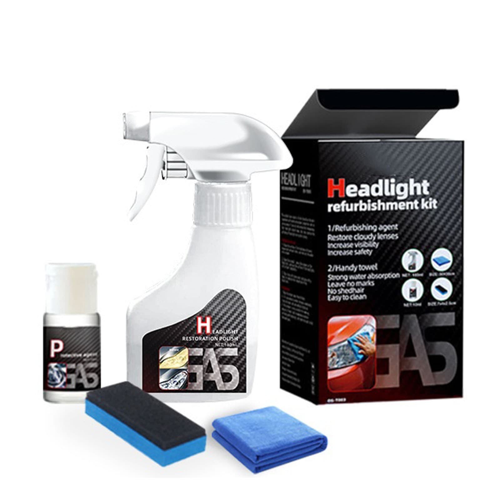 Nanobrite Pro Headlight Rejuvenator, Headlight Agent Spray Refurbishment Kit