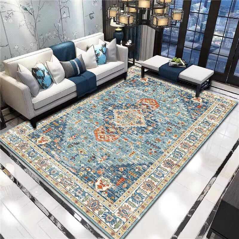 Persian Carpet European-Style Living Room Sofa Floor Mat Coffee Table Rug Home Bedroom Full-Cover Room Non-Slip Bedside Rug