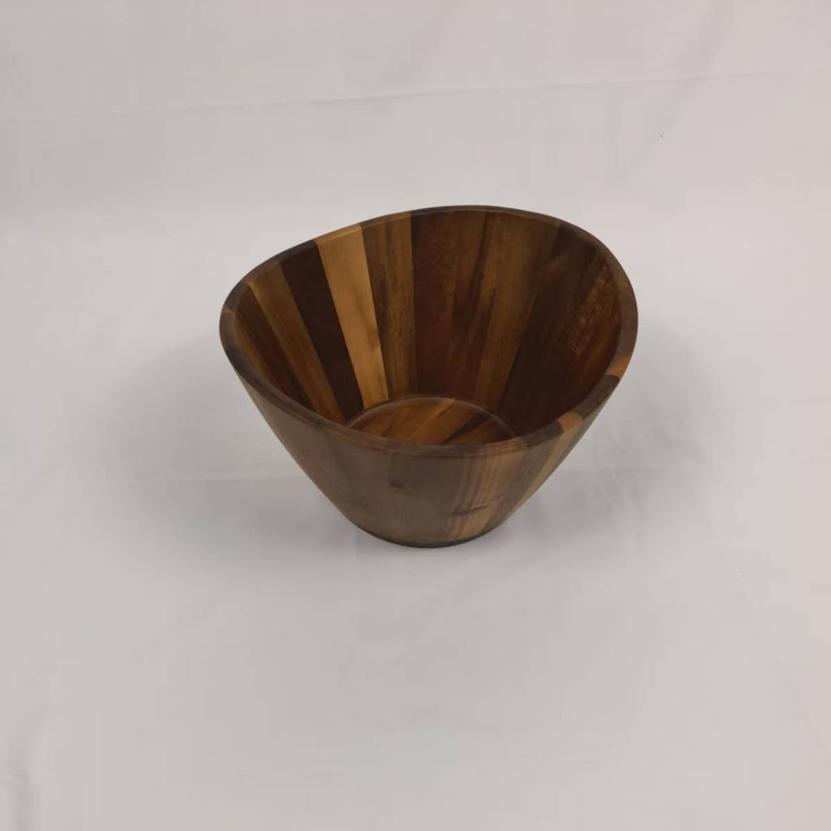 Acacia Wood Salad Bowl for Restaurant, Hotel, Dining, and Home Use, Solid Wood Soup Bowl, Simple Wooden Fruit Bowl