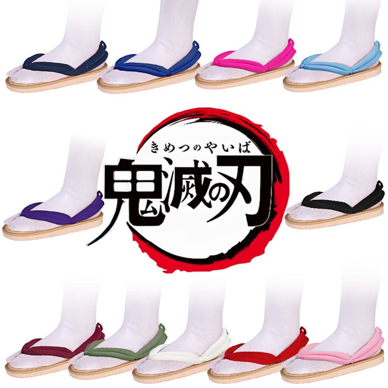 Demon Slayer: Kimetsu no Yaiba Mitsuri Kanroji Cosplay Wooden Clogs, Comic Con, Annual Meeting, Halloween Performance, Japanese Style, Drop Shipping