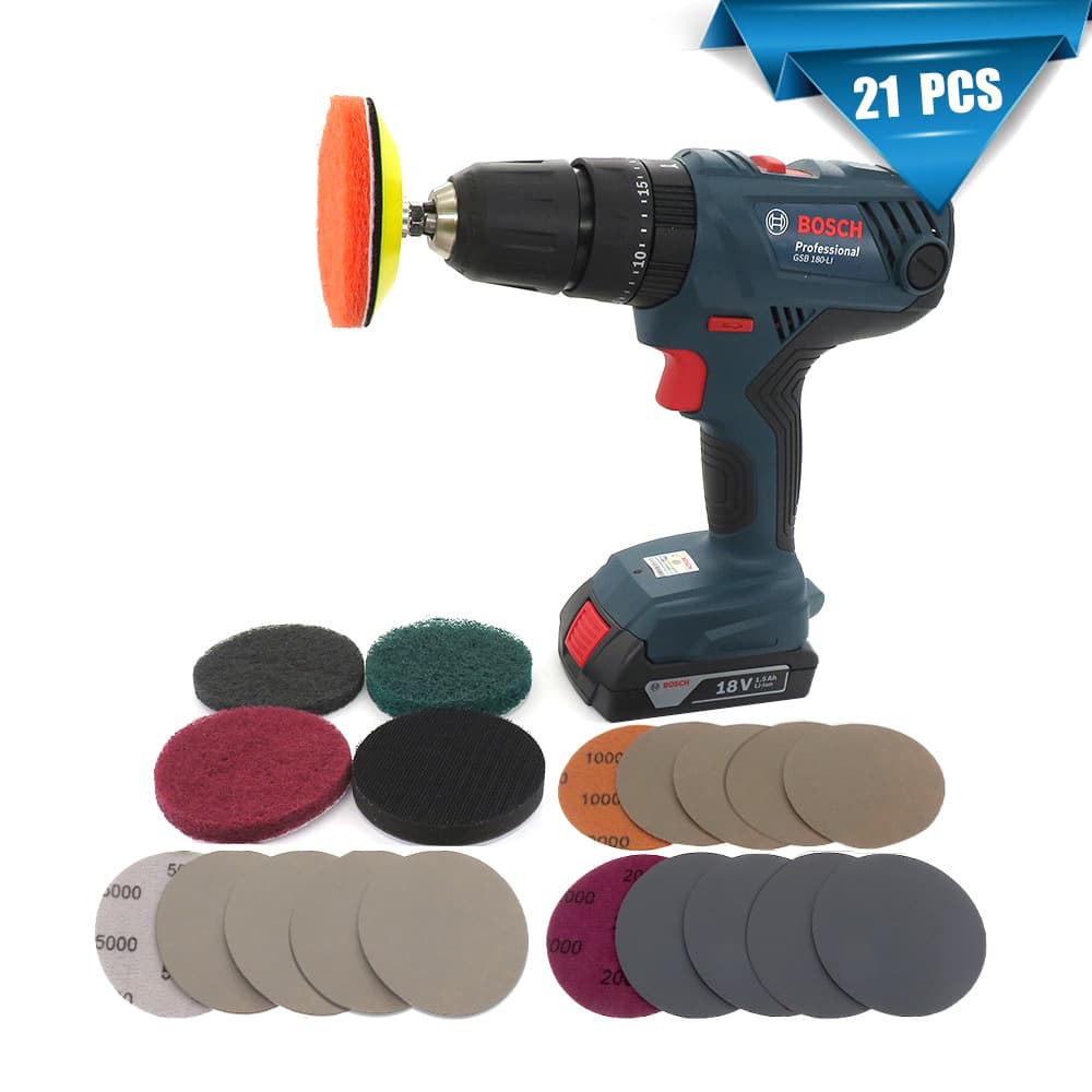 Car Headlight Repair Sandpaper Headlight Grinding Polishing Tool Kit Polishing Restoration Kit 21-Piece Set