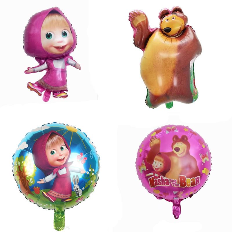 Masha Cartoon Aluminum Foil Balloon for Anniversary Birthday Party Decoration Children's Toy