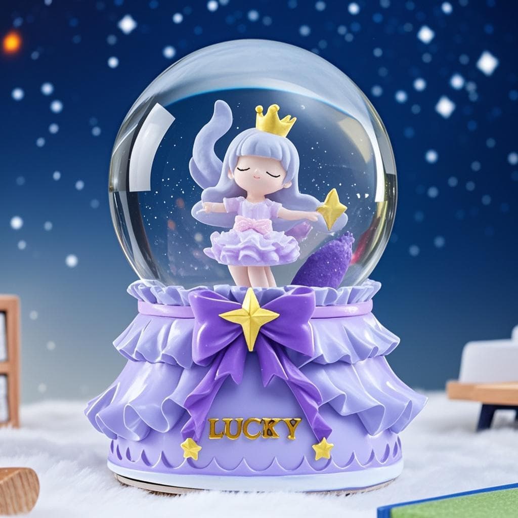 Cardcaptor Sakura Crystal Ball Music Box Rotating Snowfall Lighted Bedroom Ambience Decorative Ornament Student Birthday Gift
