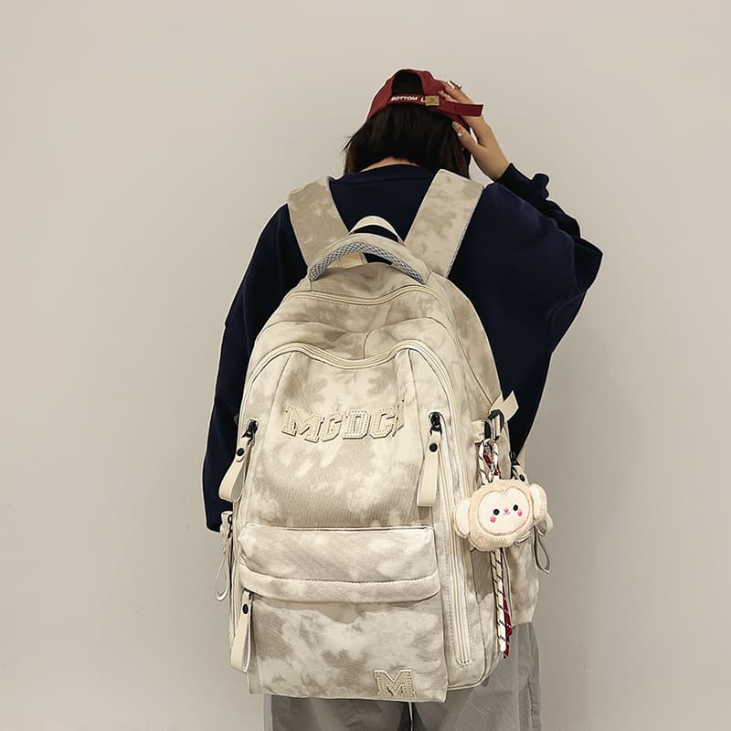 Korean style trendy casual travel backpack for college students, high-quality multi-compartment backpack for junior and high school students