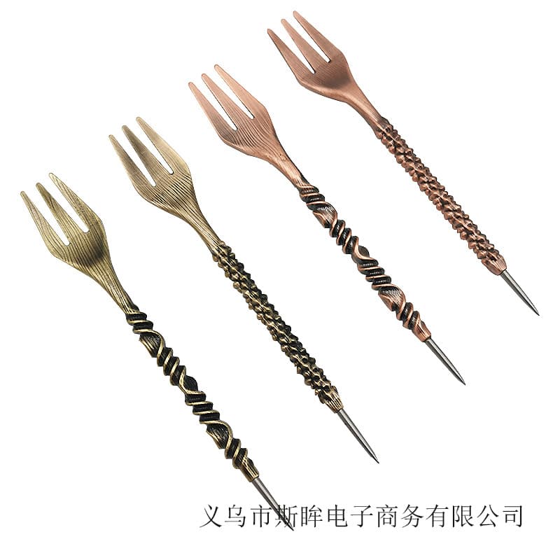 Cross-border Source Hookah Accessories Hookah Fork Leather Case Packaging with Pick Needle Two-in-One Fork Hookah
