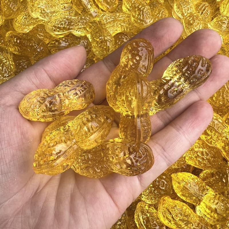 Factory direct selling crystal handicrafts, colorful glass crystal peanuts, good things, peanuts, wedding home gifts, small ornaments