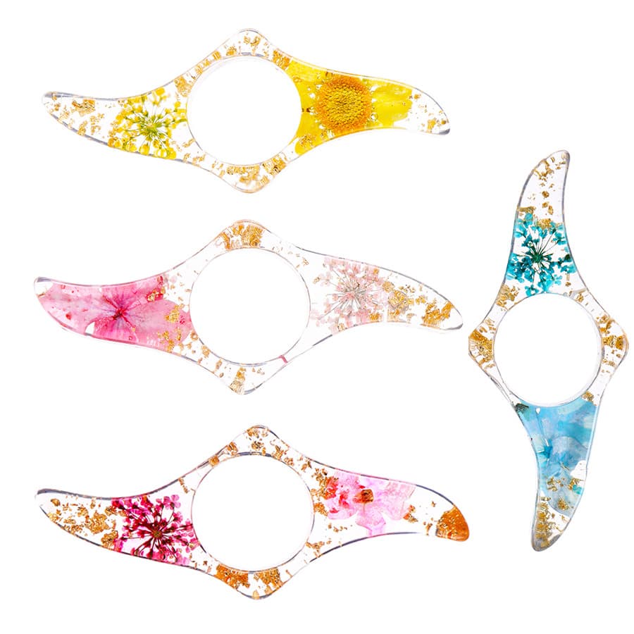 2023 New Drip Glue Dried Flower Style Reading Device Ring Bookmark Creative Book Support Student Reading Accessories