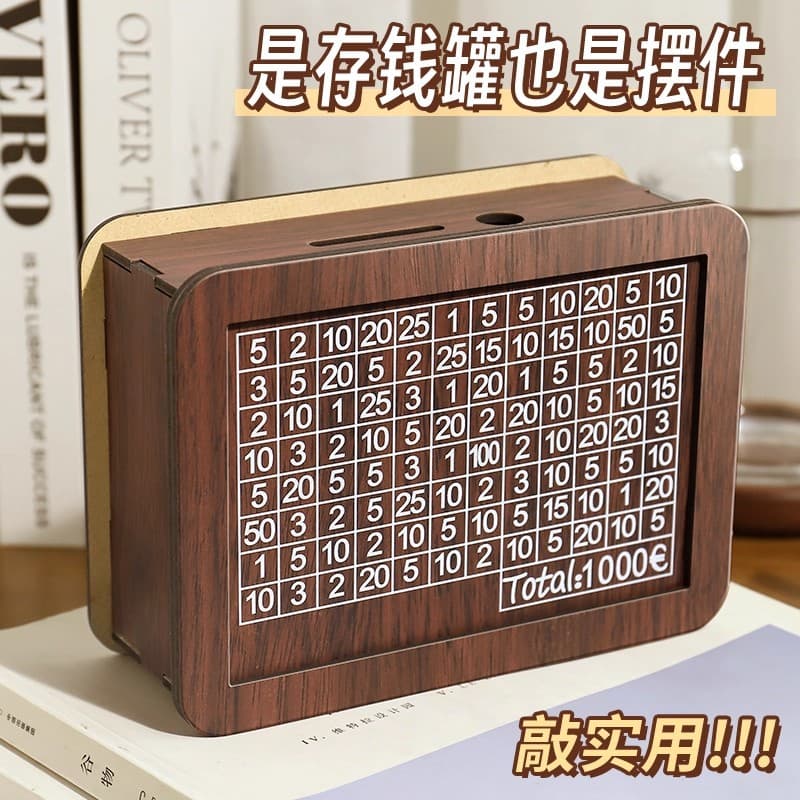 Best-selling Money Box with Counter, Wooden Craft Savings Coin Bank