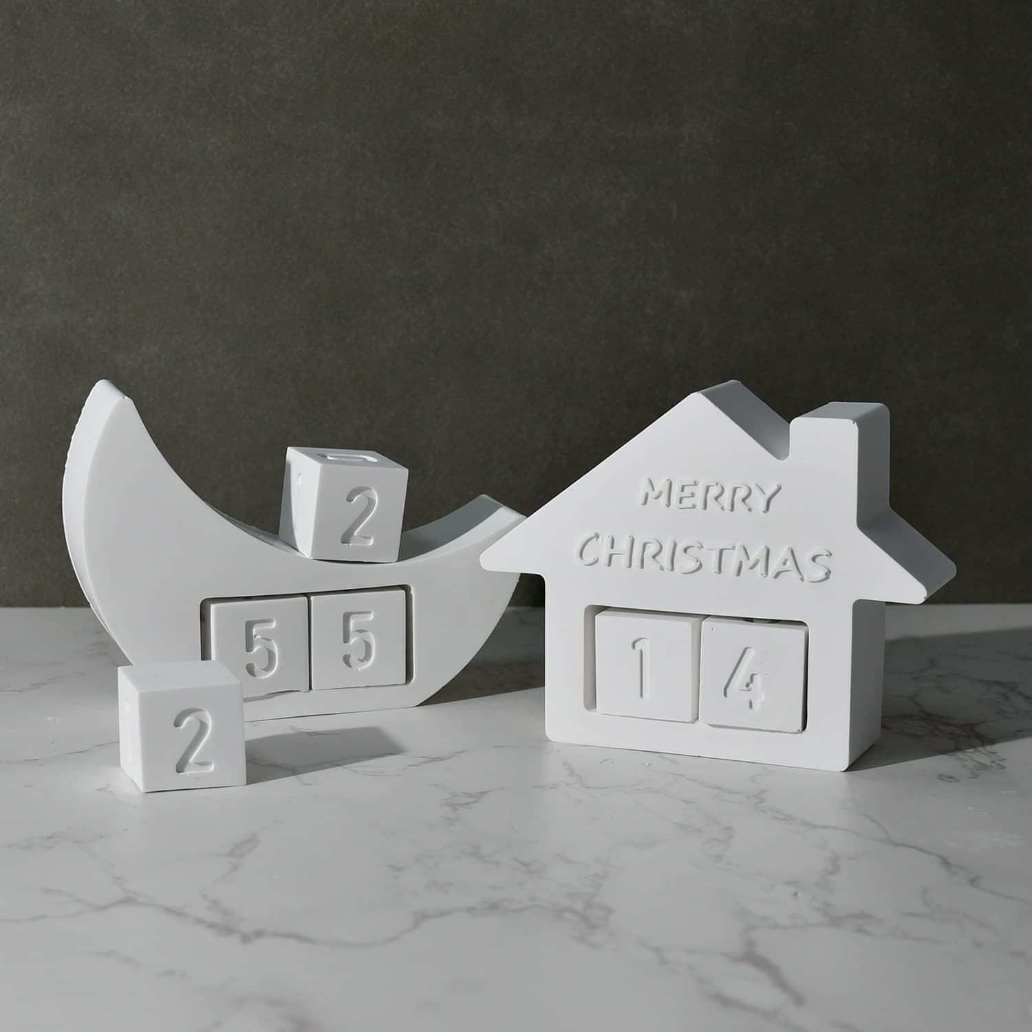 Deyi Life DIY Resin Mold Moon House Manual Calendar Silicone Mold Creative Resin Ornament