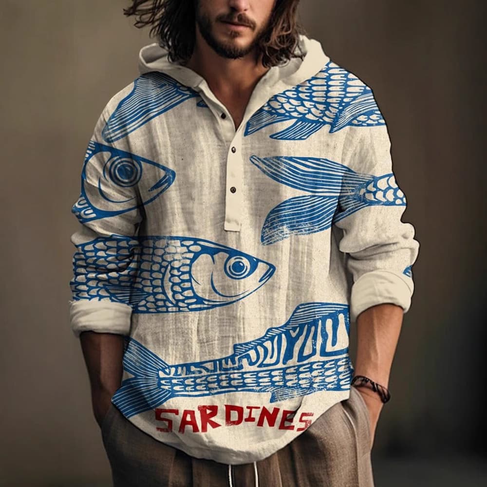 25 Cross-Border European and American New Short-Sleeved Shirt Six-Button Cardigan Hawaiian Style Men's Beach Cuban Collar Short Shirt