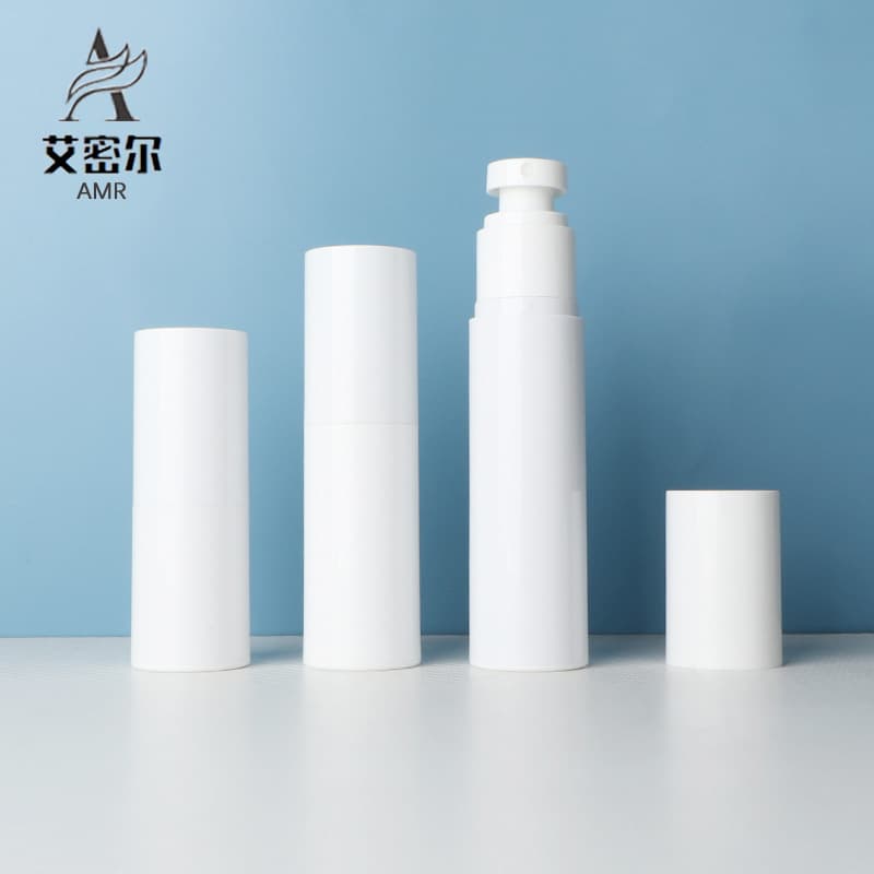 Wholesale white AS vacuum lotion bottle 15/30/50ml integrated bottle AS spray dispenser vacuum bottle