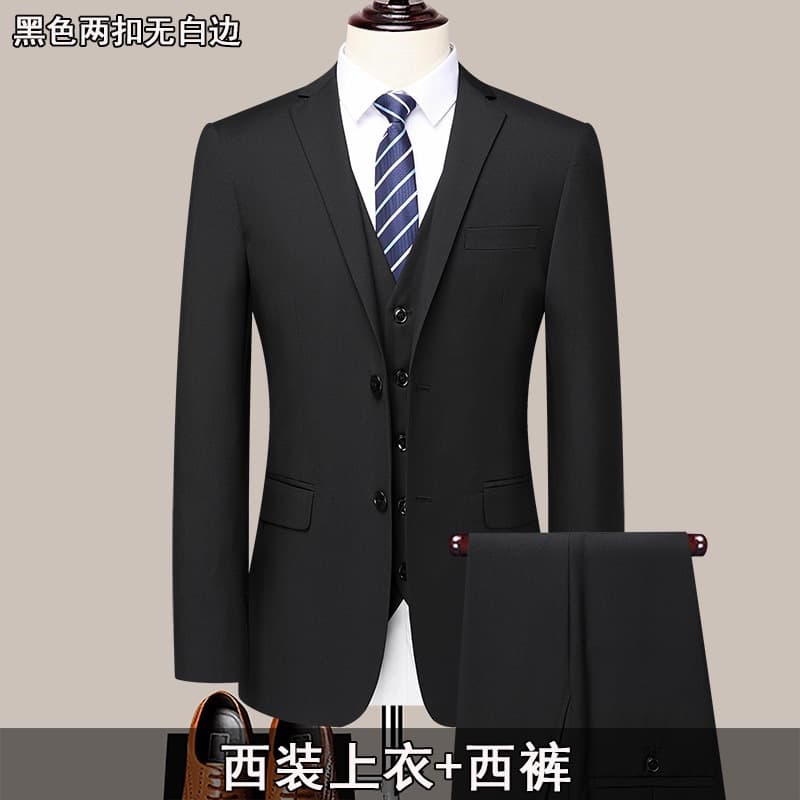 Factory Direct Suit Set Men's Business Casual Formal Work Interview Wedding Groomsmen Suit