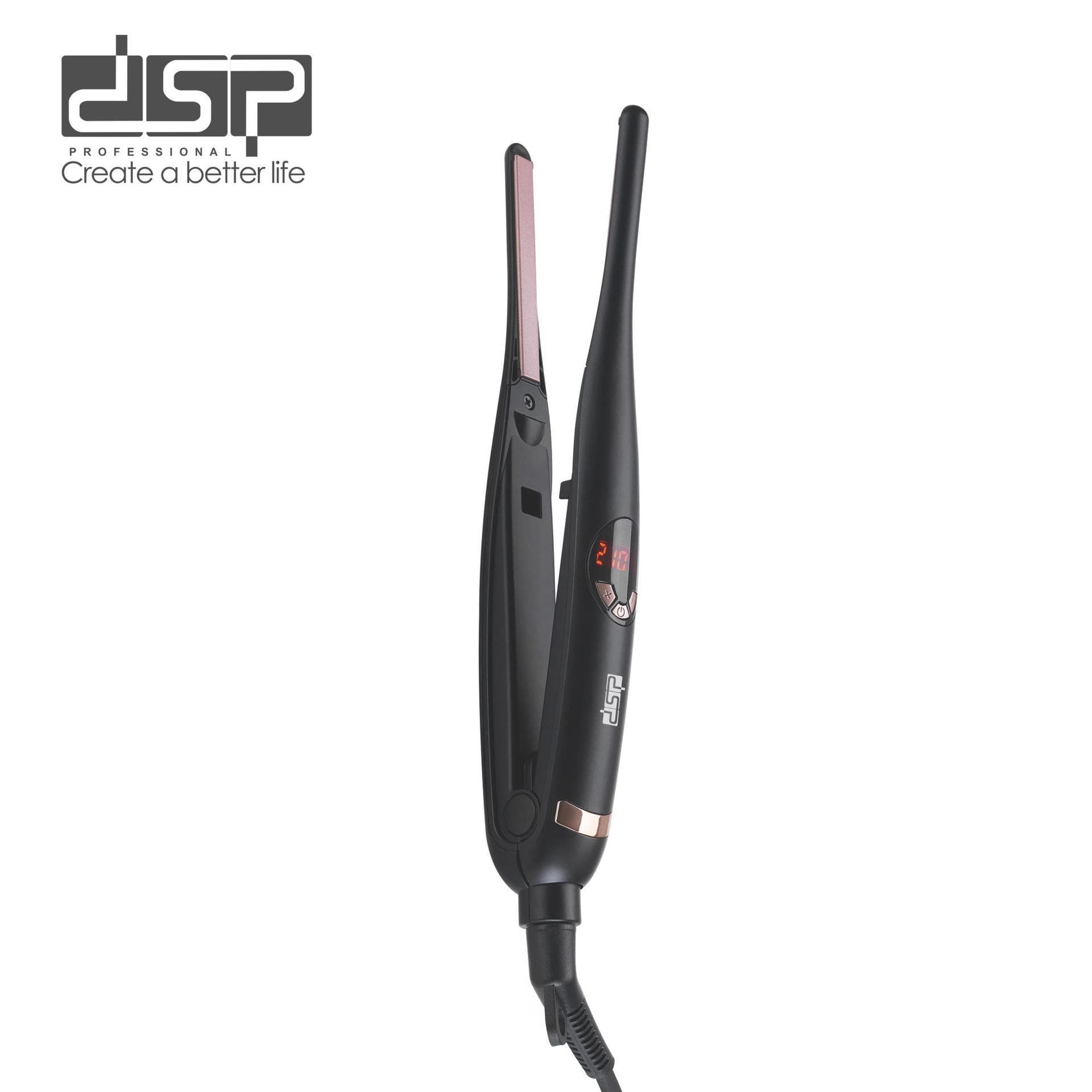 DSP/Dansong Curling Iron Straightener 2-in-1 Hair Straightening Flat Iron for Voluminous Styling Small Flat Iron 10443