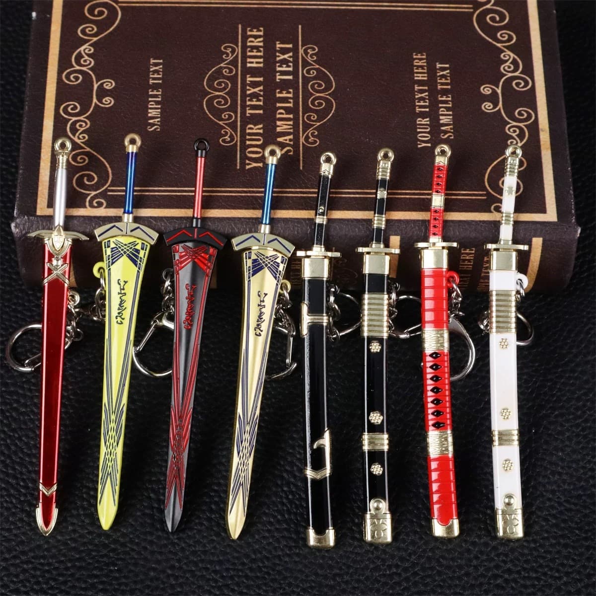 One Piece Metal Keychain Zoro Knife Fate/Stay Night Stone Sword Excalibur