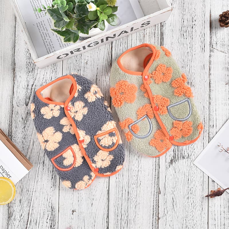 Sunflower Corgi Dachshund Small Medium Dog Clothes Autumn Winter Fleece Short Legs Warm Vest