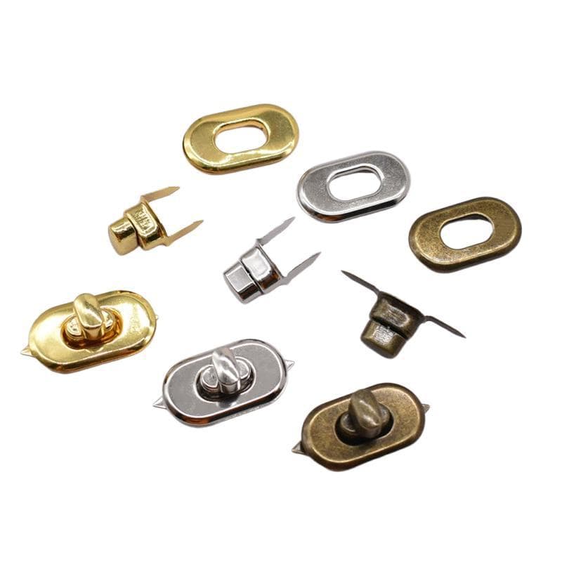Handmade DIY Luggage Hardware Combination Lock Buckle Oval Twist Lock Rotating Lock Bag Handbag Matching Tinplate Lock