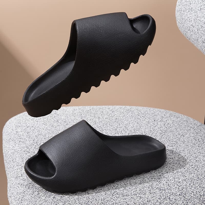 Leather Texture Coconut EVA Slippers Women's Summer Thick Sole Height Increasing Slippers Home Indoor Outdoor Bathroom Slippers