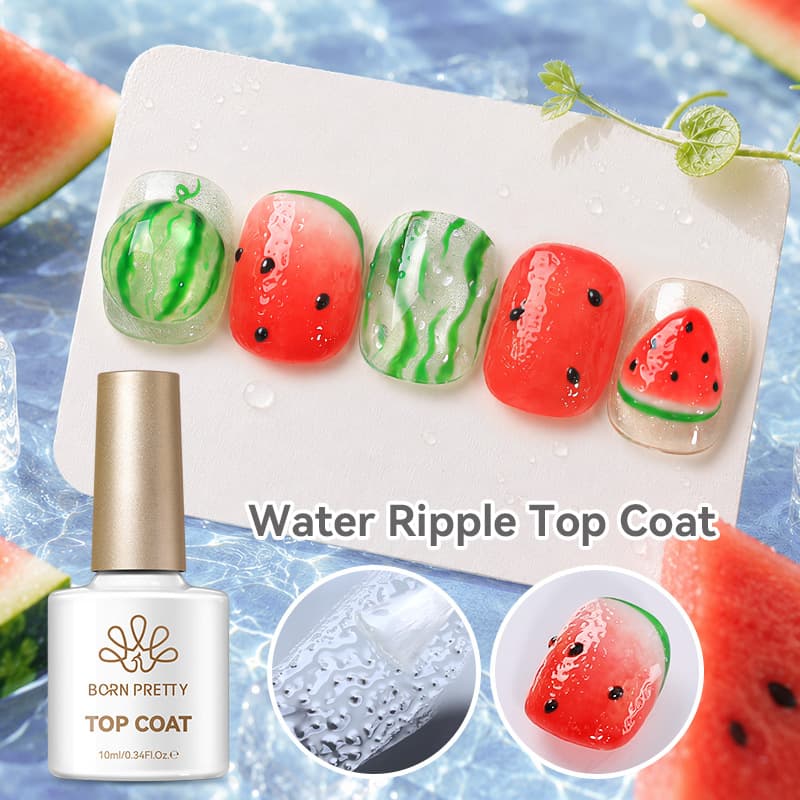 Born Pretty New Nail Art Water Ripple Sealing Set, Versatile Summer Styling No-Wash Sealing Functional Gel