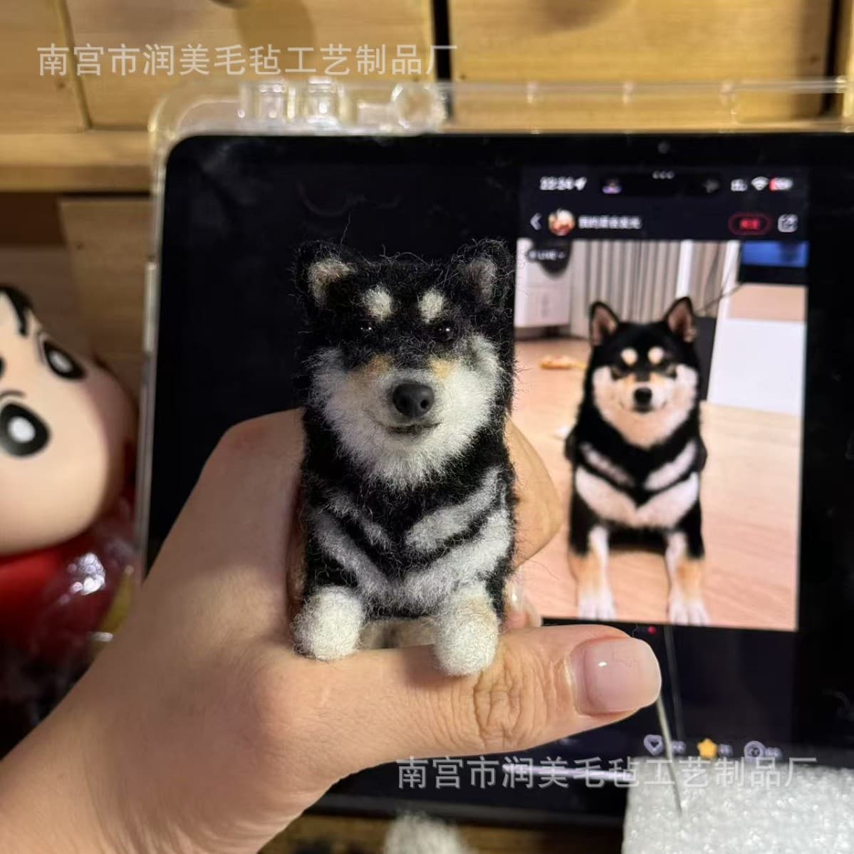 Custom Pet Portrait Wool Felting Kit, Handmade Memorial Frame for Dogs and Cats with Pure Wool Planting