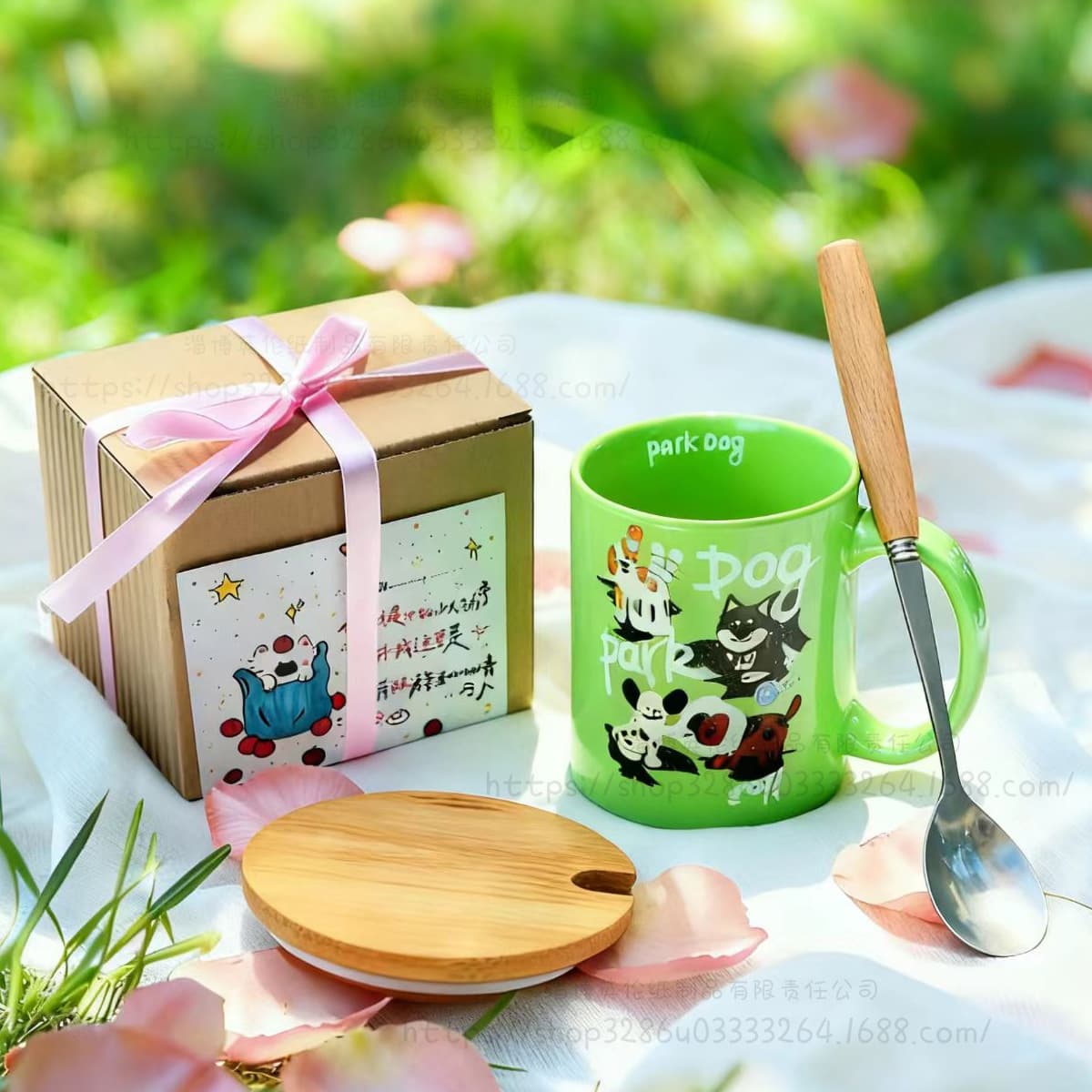 Spring Outing Cartoon Ceramic Mug Ins High Appearance Dog Cup Business Personal Gift Home Dormitory Milk Cup