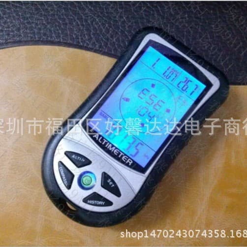 8-in-1 Handheld Electronic Compass Altimeter Outdoor Sports Multifunctional Altimeter Barometer Altitude Meter